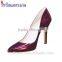 Purple patent leather pointed toe ladies stiletto heel dress shoes