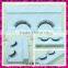 Wispy human hair strip false eyelashes