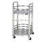flambe trolley service wine stainless steel liquor trolley for hotel air restaurant saloon bar