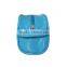 high quality portable small blue pouch makeup bag with zippe and little handle