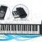 Musical instrument 88 keys roll up piano/foldable piano keyboard/flexible keyboard piano
