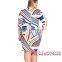  Hot Cheap Women Clothing Multi Stripe Keyhole Wrap Sexy 3XL Plus Size Dress