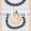 16 inch high luster black pearl bracelet of tahitian pearls