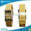 Fashion retro lady high strength leather strap quartz movt watch hand