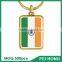 Souvenir no mold fee custom printing Korean flag metal nickel flag keychain