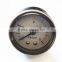 Black steel air pressure gauge with black flange