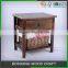 Beautiful Nightstands Bedside Table with Wicker Drawer Made in China