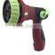 3 Ways Thumb Control Metal Hose Nozzle Zinc End Threaded Garden Hose Nozzle