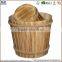set of 2 small wooden bucket suitable for household decoration