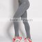 marl grey nylon/spandex full length sports leggings for women