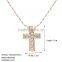 2015 fashion 18k gold cross necklace designs in 3 grams