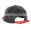 Hot Custom Adjustable Snakeskin Leather Strap 5 Panel Hats