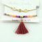 Fashion jewelry wholesale cheap bracelet tassel woven cord bracelet