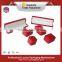 Strong Red Plastic Ring Jewelry Set Box With Foam Insert Wh-0223