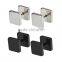 2 Pairs Faux [Fake] Cheater Style Steel 18G Square Plug Look Earlet Standard Earrings