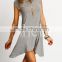SheIn Grey Asymmetric Hem Shift Nice Design Ladies Casual Dresses Pictures