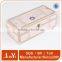 foam inside suitcase style design paper box with metal buttons