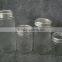 4pcs Set Glass Storage Mason Jar With Silver Lid