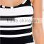 Classic stripe party wear evening dress formal style latest formal dress patterns with asymmetrical hemline