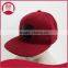 flat brim custom applique red snapback cap