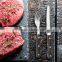 forged color wood handle steak knife and fork