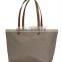 lady nylon classic tote bag with leather trim