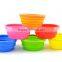 New food grade folding colorful silicone pet dog bowl