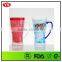 14oz double wall plastic freezer gel beer mug with handle