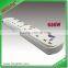 6Way Multi Socket Extension Cord With Individual Colorful Switch And Light Extension Socket