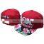 Fashion custom cotton material snapback caps with raised logo embroidery