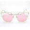 Women Upscale Retro Transparent Block Sunglasses