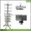 SSW-CM-126 Rotating Metal Coffee Cup Display Stand / Tea Cup Display Stand with Casters for Retail Store