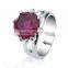 Hot sale Amethyst gemstone gold plated brass Wedding rings for woman