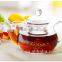 glass tea set with warmer