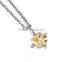 Stainless steel CZ stone flake pendant
