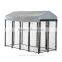 Pawhut 50" x 46" x 58"- 72" Steel Frame Outdoor Covered Dog Box Kennel