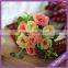 fake flower rose bush in mini head for home decoration in factory sale