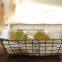 handmade stainless steel wire basket steel wire mesh storage basket with liner
