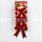 Hot Christmas Decorations Wall Hanger PVC Laser Hanging Decorative Bow