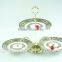 3-tiers cake stand ceramic porcelain mid-east style cake plates wholesale