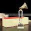Clear crystal sport trophy badminton trophy