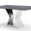 Modern Dining Table with Marble Top and Chrome Base