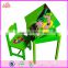 2017 New design home / school / cartoon wooden boys table and chairs W08G199