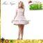 100% cotton loose fashion designer korean fashion A line lace evening dress