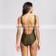 Womens Lace Up One Piece Customize Female Perfect One Piece For Beach Occasion Party 80% Nylon 20% Spandex Comfortable Stretchy