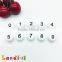 10mm Teething Bracelet String Beads Arabic Number Silicone Beads For Baby