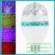 Rotating RGB LED bulb light, E27 B22 full color DJ disco rolling lighting, auto crystal mini laser party lamp, 3W stage magic ball lights
