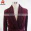 Hot selling minky collar soft flannel fleece long bathrobe gown