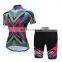Colorful Women Cycling Jersey Bike Wear (Bib) Shorts Set Outdoor Sportwear Short Sleeve Cycling Clothing Suit