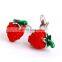 Novelty cufflinks red Strawberry fruit cufflinks